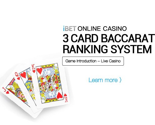 iBET Online Casino 3 Card Baccarat ranking system 495x400